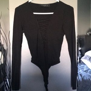 Black Long Sleeve Bodysuit